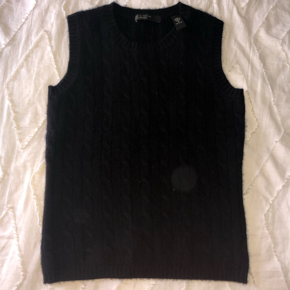 Lord & Taylor Cashmere Cable Knit Vest